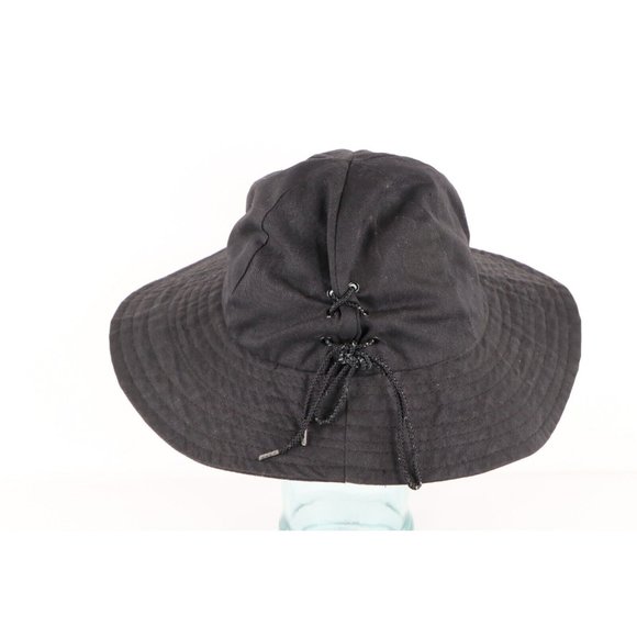 Vintage 90s Streetwear Tie Back Bucket Boonie Hat Cap Black Cotton Womens main image 6
